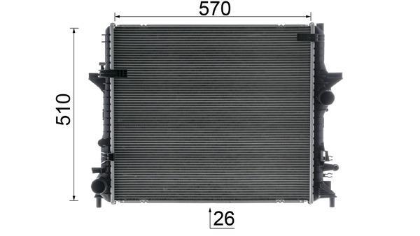 Radiateur moteur (Radiateur de refroidissement) MAHLE Aftermarket CR 1930 000P