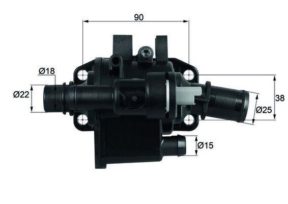 Thermostat d'eau (Calorstat) MAHLE Aftermarket ref. TH 42 83