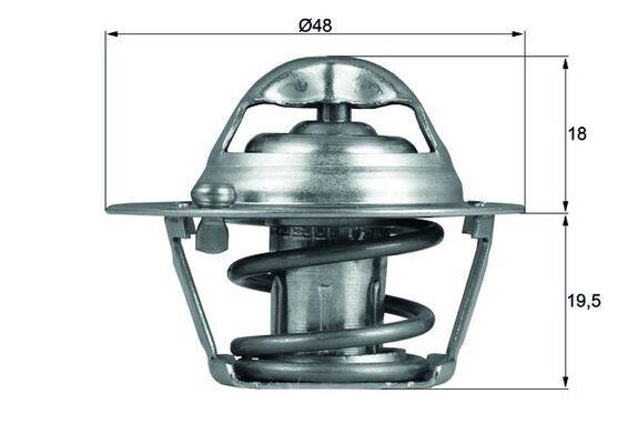 Thermostat d'eau (Calorstat) MAHLE Aftermarket ref. TX 121 74D