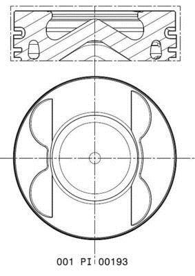 Pistón MAHLE Aftermarket ref. 001 PI 00193 002