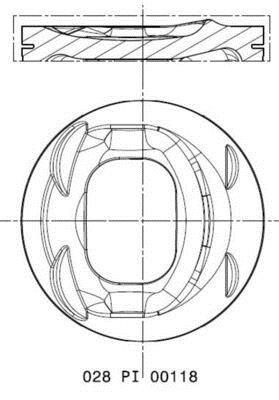 Pistón MAHLE Aftermarket ref. 028 PI 00118 002