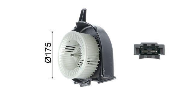 Pulseur d'air habitacle (Ventilateur habitacle) MAHLE Aftermarket ref. AB 19 000P