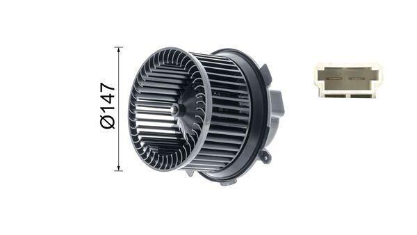 Pulseur d'air habitacle (Ventilateur habitacle) MAHLE Aftermarket ref. AB 66 000P