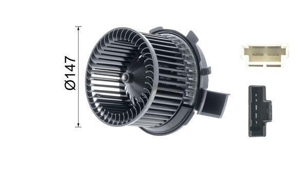 Pulseur d'air habitacle (Ventilateur habitacle) MAHLE Aftermarket ref. AB 67 000P