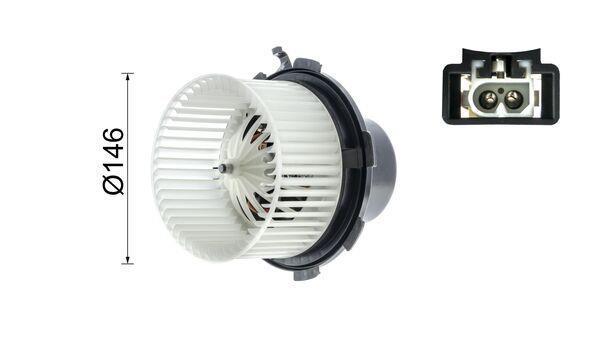 Pulseur d'air habitacle (Ventilateur habitacle) MAHLE Aftermarket ref. AB 89 000P
