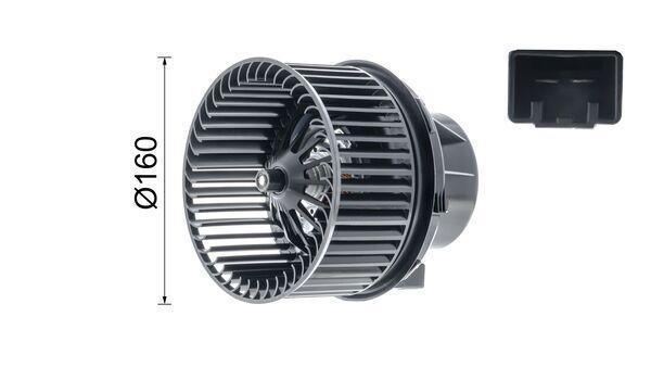 Pulseur d'air habitacle (Ventilateur habitacle) MAHLE Aftermarket ref. AB 241 000P
