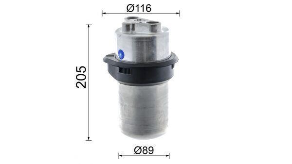 Filtre déshydrateur du circuit de climatisation MAHLE Aftermarket ref. AD 8 000P