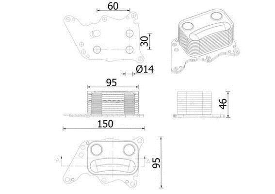 Radiateur d'huile moteur (Refroidisseur d'huile moteur) MAHLE Aftermarket CLC 278 000S