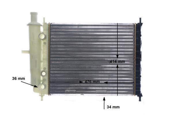 Radiateur moteur (Radiateur de refroidissement) MAHLE Aftermarket CR 598 000S