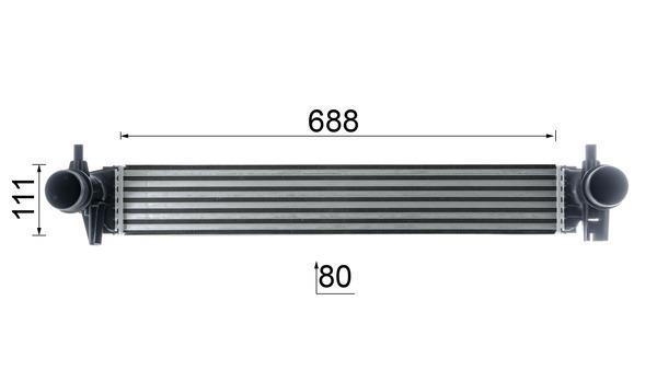 Intercooler, échangeur (Refroidisseur d'air) MAHLE Aftermarket ref. CI 402 000P