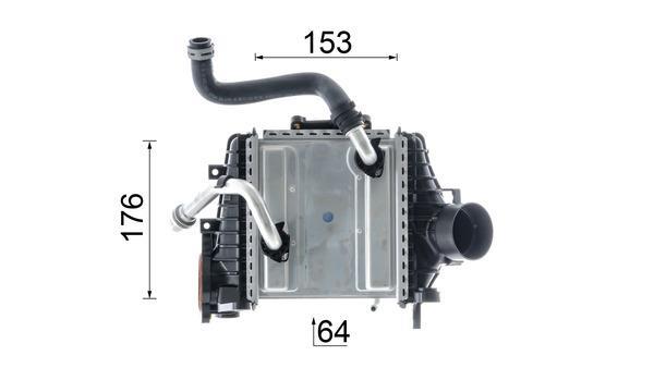 Intercooler, échangeur (Refroidisseur d'air) MAHLE Aftermarket ref. CI 641 000P