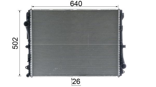 Radiateur moteur (Radiateur de refroidissement) MAHLE Aftermarket CR 2604 000P