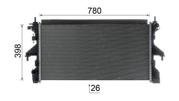 Radiateur moteur (Radiateur de refroidissement) MAHLE Aftermarket CR 2631 000P