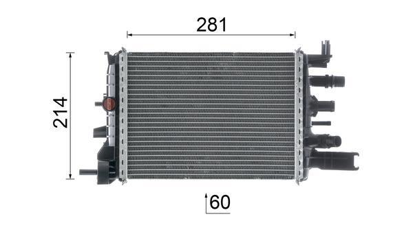 Radiateur moteur (Radiateur de refroidissement) MAHLE Aftermarket CR 2632 000P