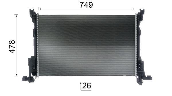 Radiateur moteur (Radiateur de refroidissement) MAHLE Aftermarket CR 2637 000P
