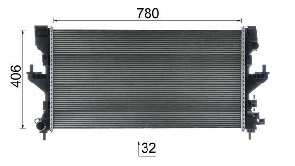 Radiateur moteur (Radiateur de refroidissement) MAHLE Aftermarket CR 2638 000P