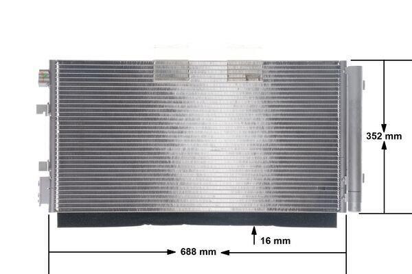 Condenseur, climatisation (Radiateur de climatisation) MAHLE Aftermarket ref. AC 44 000S