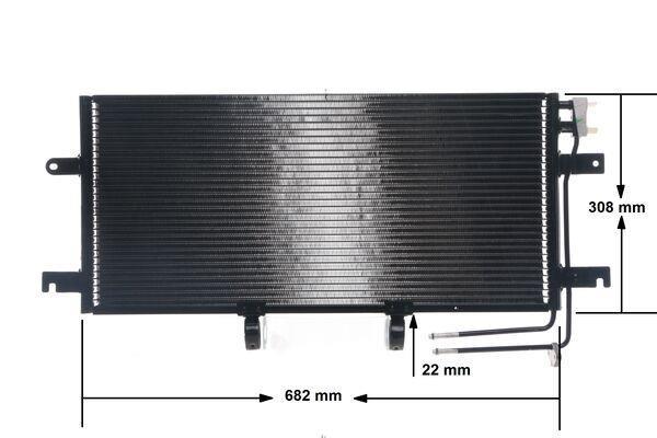 Condenseur, climatisation (Radiateur de climatisation) MAHLE Aftermarket ref. AC 332 000S