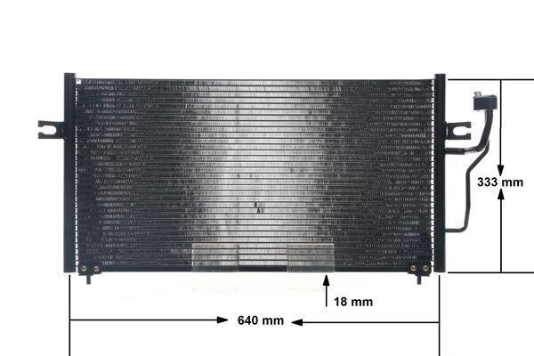Condenseur, climatisation (Radiateur de climatisation) MAHLE Aftermarket ref. AC 458 000S