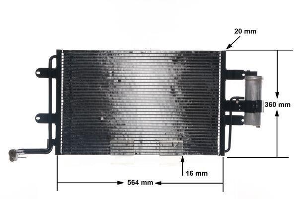 Condenseur, climatisation (Radiateur de climatisation) MAHLE Aftermarket ref. AC 180 000S