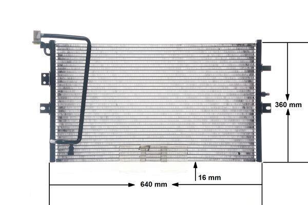 Condenseur, climatisation (Radiateur de climatisation) MAHLE Aftermarket ref. AC 189 000S