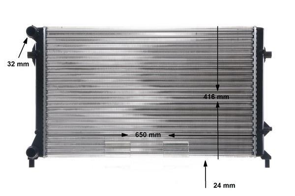 Radiateur moteur (Radiateur de refroidissement) MAHLE Aftermarket ref. CR 30 001S