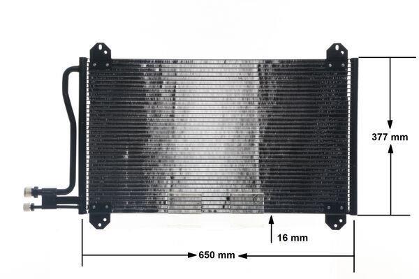 Condenseur, climatisation (Radiateur de climatisation) MAHLE Aftermarket ref. AC 207 000S