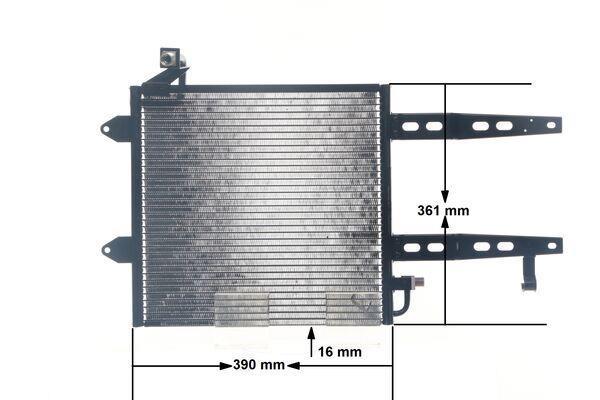 Condenseur, climatisation (Radiateur de climatisation) MAHLE Aftermarket ref. AC 216 000S