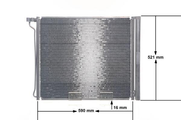 Condenseur, climatisation (Radiateur de climatisation) MAHLE Aftermarket ref. AC 269 000S