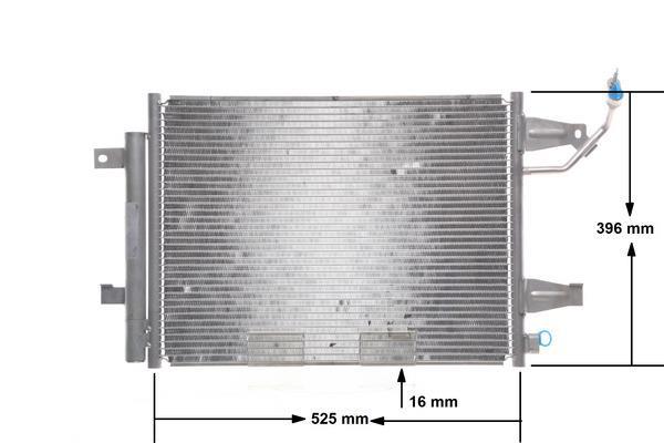 Condenseur, climatisation (Radiateur de climatisation) MAHLE Aftermarket ref. AC 509 000S