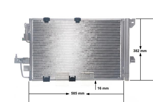 Condenseur, climatisation (Radiateur de climatisation) MAHLE Aftermarket ref. AC 665 000S