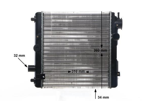 Radiateur moteur (Radiateur de refroidissement) MAHLE Aftermarket ref. CR 145 000S