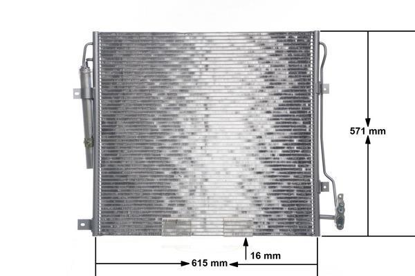 Condenseur, climatisation (Radiateur de climatisation) MAHLE Aftermarket ref. AC 760 000S