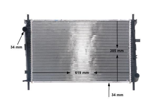 Radiateur moteur (Radiateur de refroidissement) MAHLE Aftermarket ref. CR 154 000S