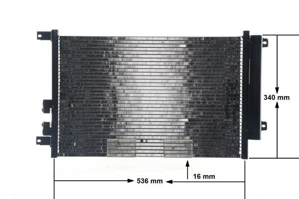 Condenseur, climatisation (Radiateur de climatisation) MAHLE Aftermarket ref. AC 809 000S