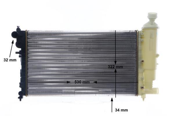 Radiateur moteur (Radiateur de refroidissement) MAHLE Aftermarket CR 169 000S