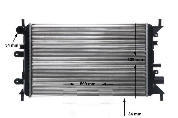 Radiateur moteur (Radiateur de refroidissement) MAHLE Aftermarket ref. CR 377 000S