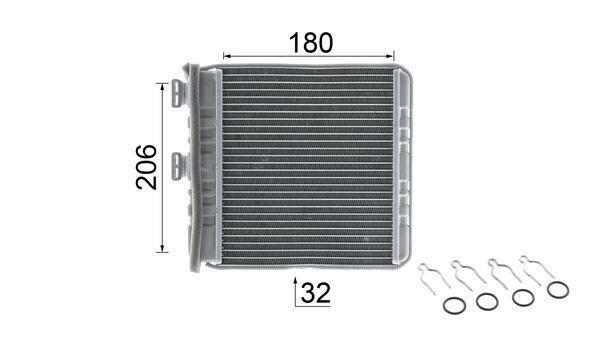 Radiateur de chauffage MAHLE Aftermarket ref. AH 76 000P