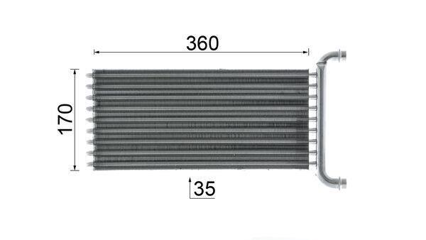 Radiateur de chauffage MAHLE Aftermarket ref. AH 166 000P