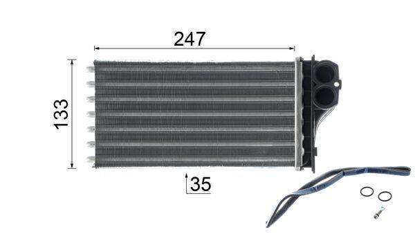 Radiateur de chauffage MAHLE Aftermarket ref. AH 193 000P
