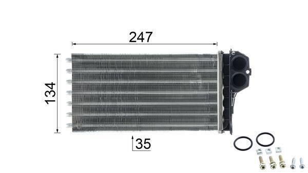 Radiateur de chauffage MAHLE Aftermarket ref. AH 194 000P