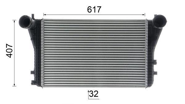 Intercooler, échangeur (Refroidisseur d'air) MAHLE Aftermarket ref. CI 161 000P