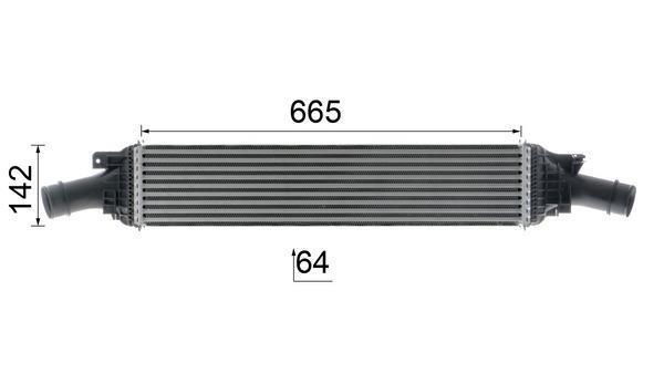 Intercooler, échangeur (Refroidisseur d'air) MAHLE Aftermarket ref. CI 170 000P