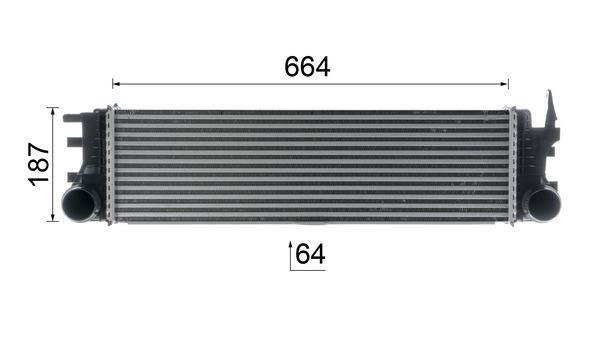 Intercooler, échangeur (Refroidisseur d'air) MAHLE Aftermarket ref. CI 180 000P