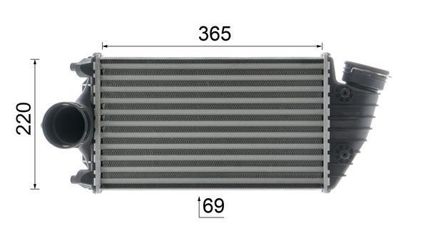 Intercooler, échangeur (Refroidisseur d'air) MAHLE Aftermarket ref. CI 379 000P