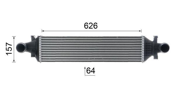 Intercooler, échangeur (Refroidisseur d'air) MAHLE Aftermarket ref. CI 480 000P