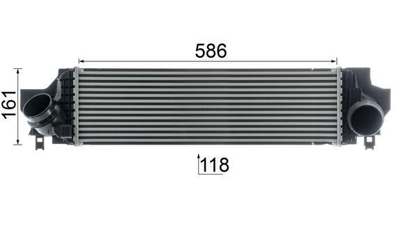 Intercooler, échangeur (Refroidisseur d'air) MAHLE Aftermarket ref. CI 610 000P
