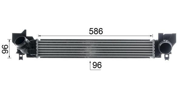 Intercooler, échangeur (Refroidisseur d'air) MAHLE Aftermarket ref. CI 614 000P