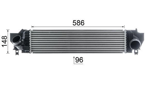 Intercooler, échangeur (Refroidisseur d'air) MAHLE Aftermarket ref. CI 617 000P