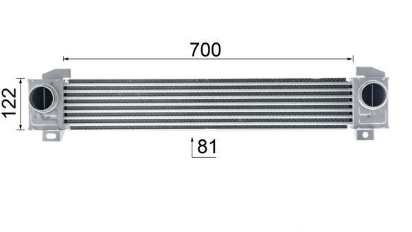 Intercooler, échangeur (Refroidisseur d'air) MAHLE Aftermarket ref. CI 619 000P